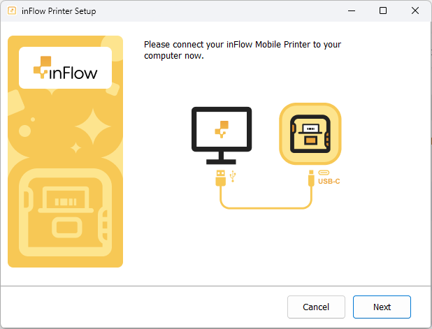 An image of the printer driver installation.